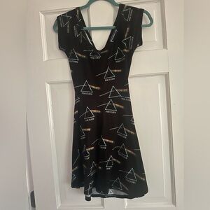 Wet Seal Pink Floyd Black Fit and Flare Dress